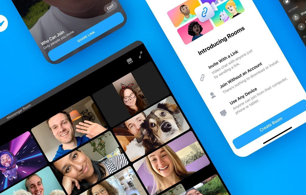 Facebook phat hanh tinh nang goi video truc tuyen Messenger Rooms