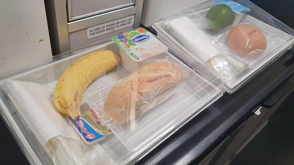 Suất ăn được chuẩn bị.