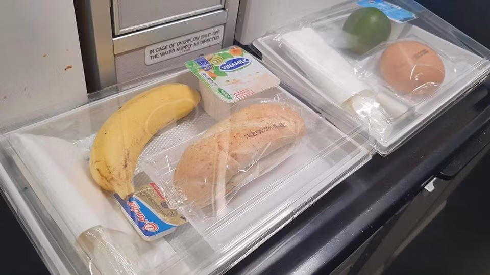 Suất ăn được chuẩn bị.