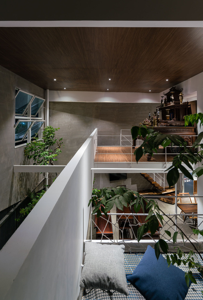 Các không gian kết nối với nhau tạo nên sự gắn kết giữa 3 thế hệ trong gia đình: ông bà - bố mẹ - con cái.