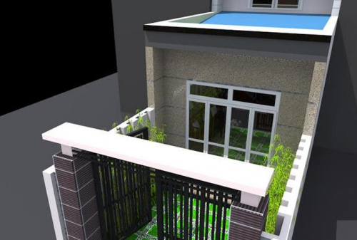 Thiết kế nhà ống gác lửng 4x20m theo kiến trúc đô thị đặc trưng, hiện đại, trẻ trung. Ảnh: Maunhadepmoi.