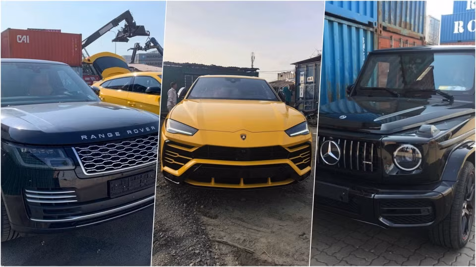 Năm 2019, một đại gia ở Long An khiến giới chơi xe ngạc nhiên khi tậu liền một lúc bộ 3 siêu xe bao gồm Range Rover Autobiography LWB 2019, Lamborghini Urus và Mercedes-Benz G63 AMG Edition 1 trị giá khoảng 50 tỷ đồng. Ảnh: Otofun.