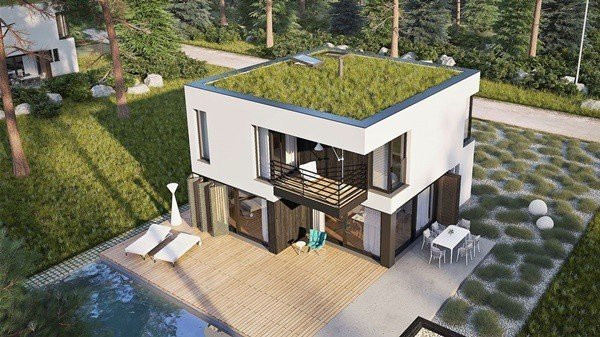 Biệt thự 2 tầng ghi điểm với tiểu cảnh với ao sen, hồ cá, bể bơi, vườn tược...Ảnh: Internet.