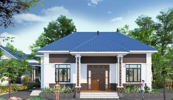 Diện tích sân vườn rộng sẽ là mẫu nhà lý tưởng dành cho những hộ gia đình ở nông thôn. Ảnh: Thietkethicongnhadep. Video: Dân Sài thành ‘tiếc’ biệt thự Pháp bị phá dỡ. Nguồn: VTC14