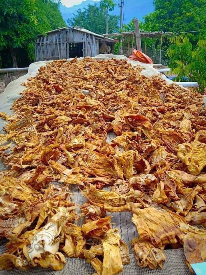 Trái lại, măng khô sấy lưu huỳnh thường có mùi nồng nặc đặc trưng của diêm sinh. Tốt hơn hết, nên chọn mua loại măng khô có nhãn mác và xuất xứ rõ ràng.