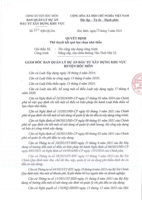 TP. HCM: Chỉ 1 Cty dự gói thầu sửa chữa Trường TH Tây Bắc Lân - Hình 2 TP. HCM: Chi 1 Cty du goi thau sua chua Truong TH Tay Bac Lan-Hinh-2