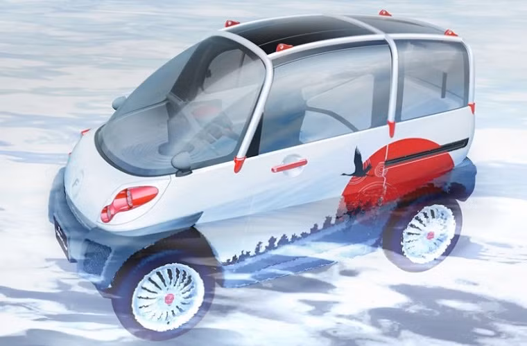 3. FOMM Concept One: Đây là chiếc xe không những bảo vệ môi trường mà còn được thiết kế riêng để thích hợp đi lại trong mùa lũ lụt khi có thể di chuyển cực tốt trong nước.