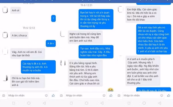 Dù biết đó là một cô gái xinh xắn và đang tán tỉnh người yêu mình.