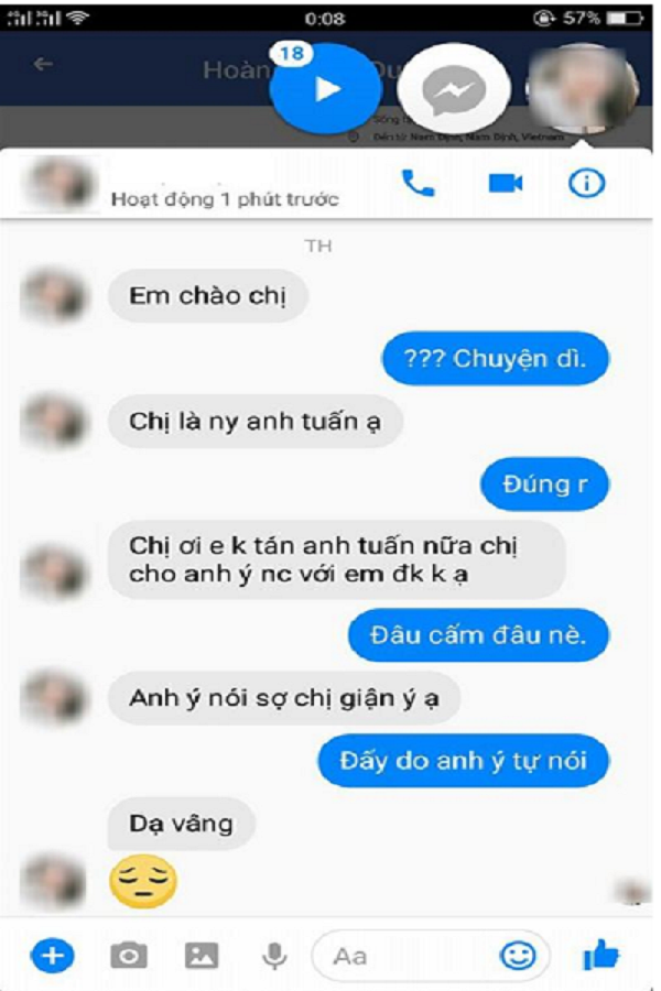D.Q đồng ý cho tình địch nói chuyện với bạn trai.