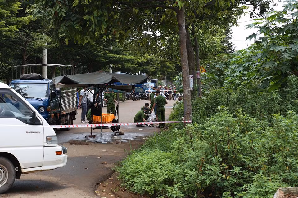 Hiện trường nơi xảy ra vụ việc.