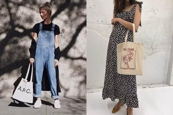 Chiếc túi đi chợ này đã trở thành túi thời trang siêu hot. Túi vải Canvas là phụ kiện thời trang lý tưởng cho mọi loại trang phục. Bạn có thể đựng được mọi vật dụng cần thiết trong túi. Túi lưới.