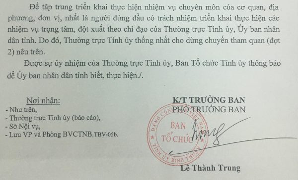 Bình Thuận dừng chuyến đi Đức do doanh nghiệp tài trợ cho cán bộ Binh Thuan dung chuyen di Duc do doanh nghiep tai tro cho can bo