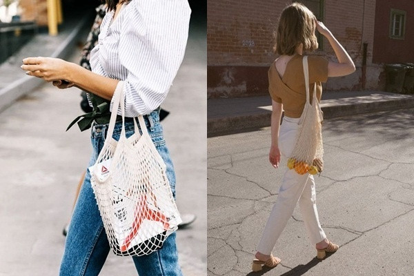 Túi lưới chuyên được sử dụng để đi chợ được giờ đây là thành món đồ thời trang không thể thiếu của phái đẹp. Chiếc túi này thích hợp với những bộ váy tươi tắn hay những bộ đồ mùa hè cá tính.