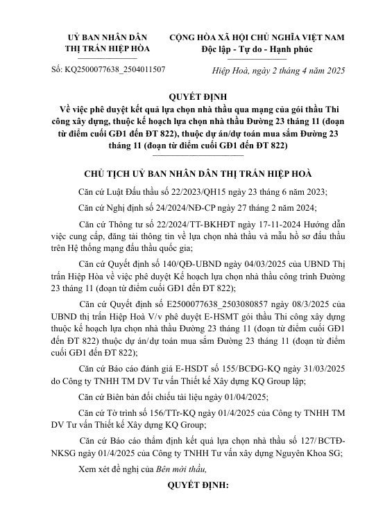 Loai 2 doi thu, Ngoc Diep Long An thi cong duong 23 thang 11