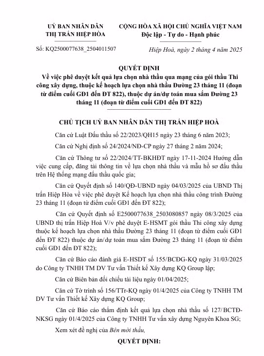 Loai 2 doi thu, Ngoc Diep Long An thi cong duong 23 thang 11