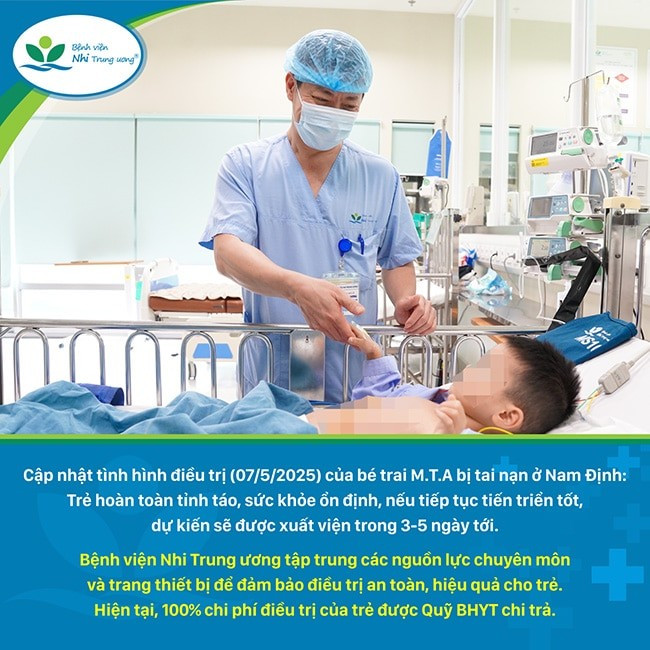 Tinh hinh suc khoe be trai bi xe can “du tien moi cap cuu”