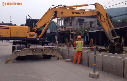 Dự án nâng cấp, cải tạo QL 18 A đoạn qua phường Quang Hanh, TP Cẩm Phả. (Ảnh: Hải Ninh).