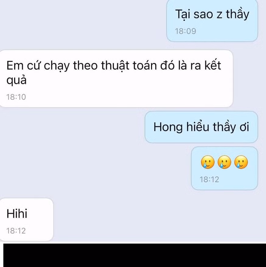 Vì bận rộn nên câu trả lời của giáo viên cũng có chút hững hờ, họ chỉ vỏn vẹn một vài ký tự, chốt vấn đề nhanh gọn lẹ vì quá tải tin nhắn.