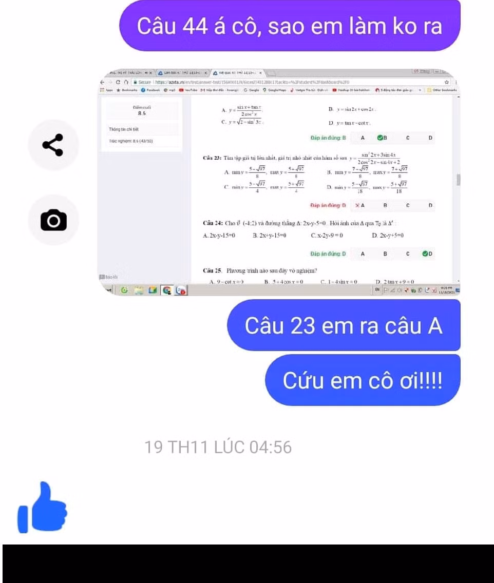 Chiếc nút "like" của cô giáo đã khiến đám học trò phải vò đầu bứt tai.