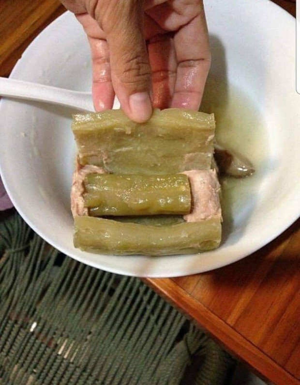 Còn đây là phiên bản mướp đắng nhồi thịt ''con nhà nghèo'' của 1 bạn sinh viên. Ảnh: Tổng hợp