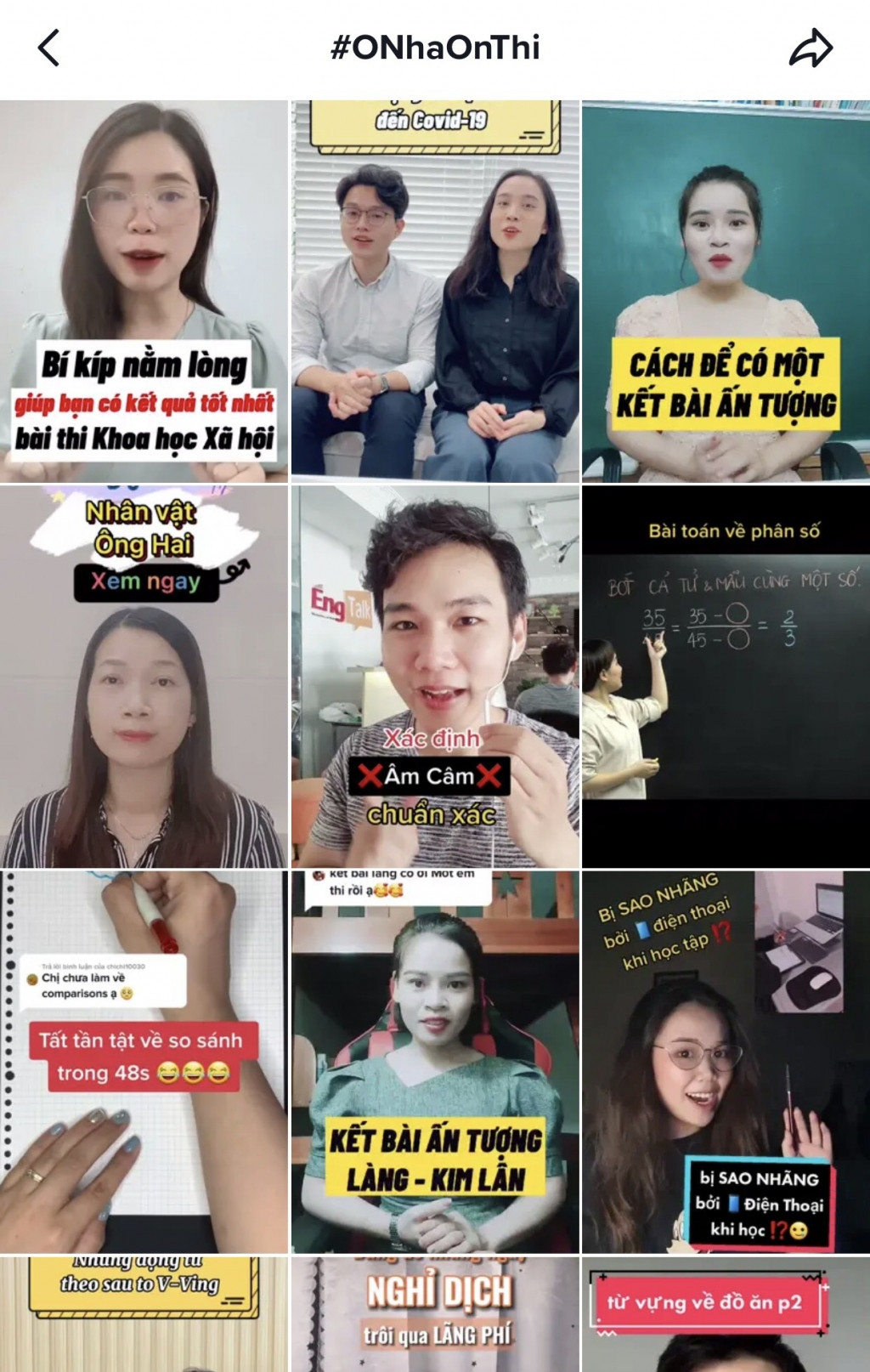 Hưởng ứng việc học online trong mùa dịch, MXH cũng xuất hiện trend "Ở nhà ôn thi". Trào lưu nhanh chóng thu hút được cộng đồng mạng trẻ tuổi với việc chia sẻ những kiến thức, những kỹ năng xử lý bài tập đơn giản, nhanh chóng và ấn tượng.