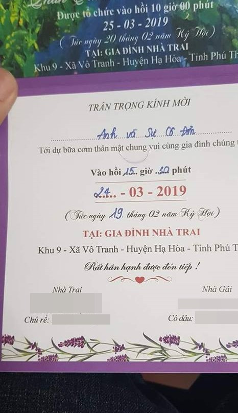 Biết chỉ là đùa vui thôi nhưng cầm cái thiệp trên tay, đọc xong vẫn thấy... đắng lòng.