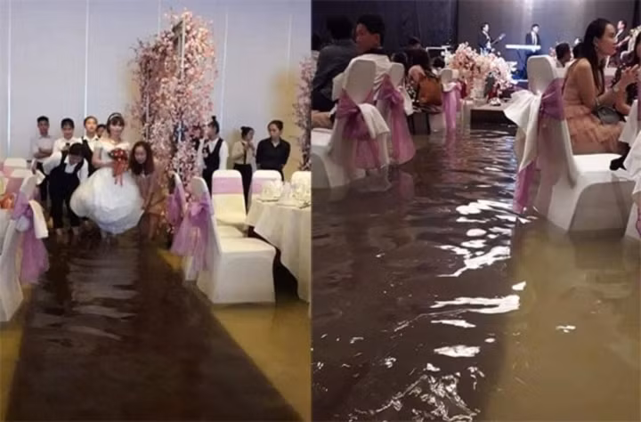 Dù đi “xem thầy” có chọn được ngày lành tháng tốt nhưng cũng có không ít cặp đôi trẻ đã phải “dở khóc dở cười”, khi đúng vào giờ khắc quan trọng nhất đời mình thì trời đổ mưa lớn, nước ngập lênh láng cả đường đi…