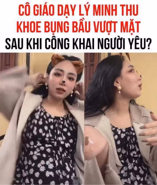 Giua ghi van mang thai, co giao Minh Thu xuat hien gay chu y
