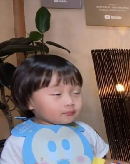 Những biểu cảm cực đáng yêu và hài hước của bé Sa đã từng trở thành đề tài chế ảnh của cư dân mạng.