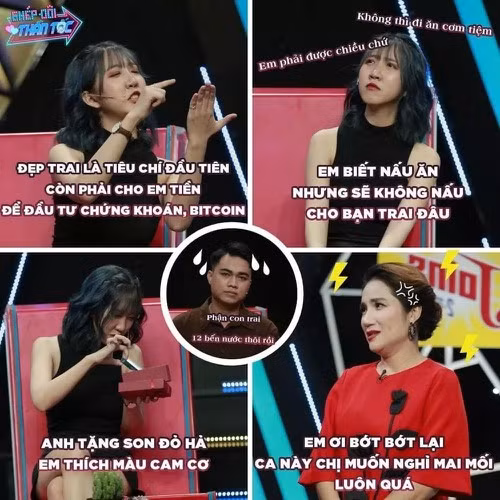 Thời điểm đó, Đoan Minh gây choáng khi tiết lộ đã trải qua 12 mối tình, yêu cầu bạn trai phải cho tiền khi hẹn hò và không chịu làm dâu.