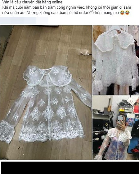 Một thảm họa mua hàng online khác không kém cạnh gì là chiếc áo ren trắng này.