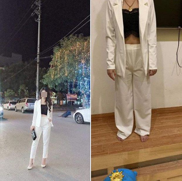 Mặc dù kiểu dáng nhìn thoáng qua khá giống nhau, nhưng nhìn 2 người mặc thật là... chẳng có chút liên quan nào.