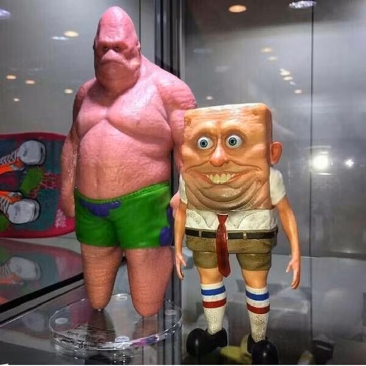 Hình ảnh gây ám ảnh không ít cho những ai yêu thích bộ phim Chú bọt biển tinh nghịch.