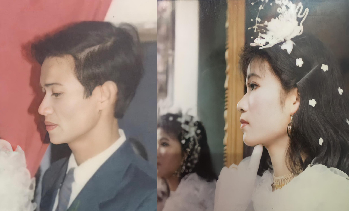 Hình ảnh cưới của bố mẹ đều được chụp vào những năm 90, khi công nghệ chụp ảnh và makeup chưa phát triển. Tuy vậy mỗi lần lên sóng trào lưu này lại khiến thế hệ con cháu phải ngỡ ngàng bởi nhan sắc xưa cũ đó.