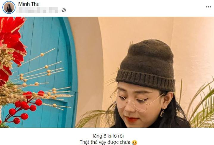 Nhưng dù đã lên tiếng bác bỏ thông tin nhưng nhiều người có vẻ vẫn chưa chịu tin lời Minh Thu, vậy nên mới đây nhất, cô nàng tiếp tục đăng tải hình ảnh và tiết lộ luôn đang tăng 8kg, khẳng định tin đồn mang thai là sai.