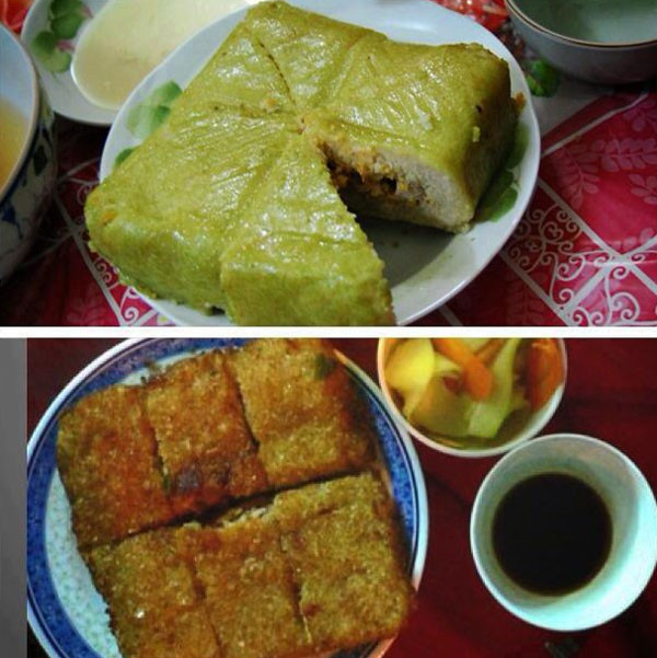 Để ăn bánh chưng rán đúng kiểu, cần chịu khó cắt mỏng ra, rán giòn lên, chấm nước tương là ngon đúng điệu.