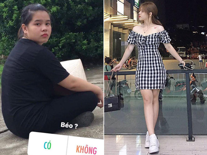 Phương Hoa đã có hành trình giảm cân đến 10kg từ sau khi vào đại học, nhan sắc "thăng hạng" của cô ở hiện tại đến mức làm nhiều người khó nhận ra.