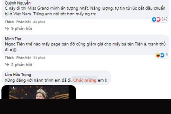Ngay sau khi đăng quang, trên MXH xuất hiện rất nhiều bài đăng chúc mừng cho tân Hoa Hậu. Một trong số đó đáng chú ý là netizen Việt cũng đang ăn mừng cho chiến thắng này, bằng cách giảm giá cho những người tên Tiên.