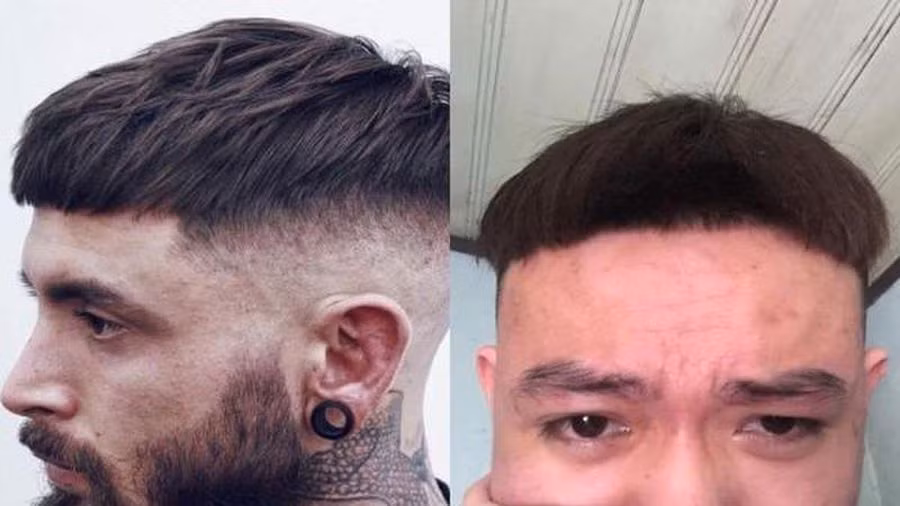 Nhiều người đi cắt tóc đón Tết có thói quen để tùy cho các người thợ sáng tạo nhưng khi sức sáng tạo bay cao, bay xa thì lại trở thành một thảm họa.