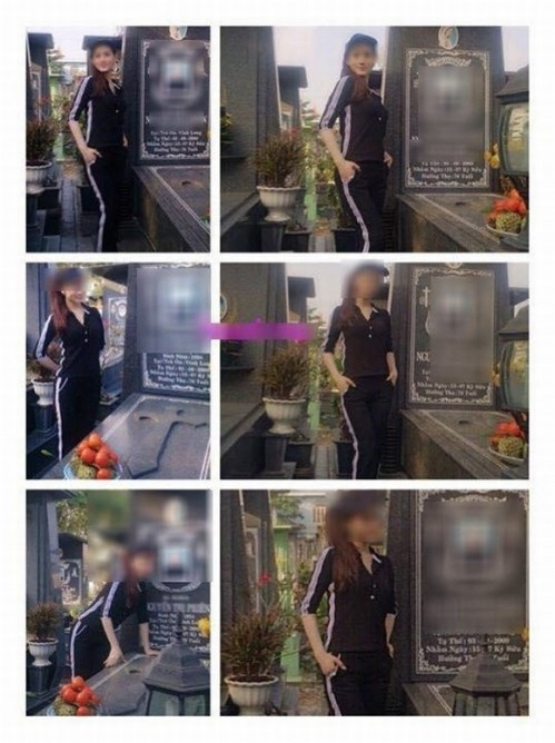 Trước đó, dân mạng Việt cũng từng chứng kiến nhiều thanh niên sốc nổi, chơi trò tự sướng bên người chết hoặc mồ mả những người đã khuất và chia sẻ công khai trên Facebook. Sẽ chẳng ai chỉ trích người đăng tấm ảnh đến thăm mộ người thân đã khuất trong một tư thế thể hiện sự thành kính, thương tiếc... Sẽ không có gì để nói, bàn tán nhiều nếu như cách tạo dáng chụp ảnh của những thanh niên cả nam, nữ này không quá thô thiển, nhí nhố.