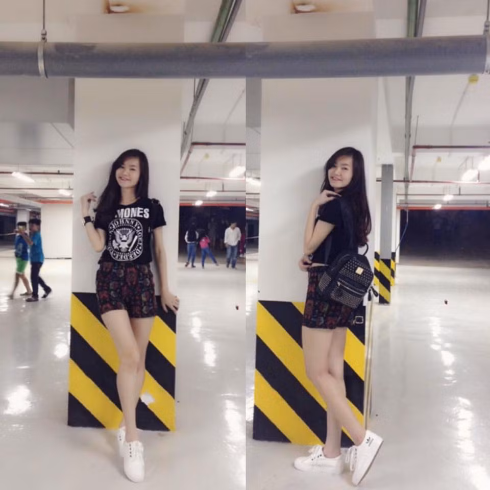 Bà chủ quê Đắk Lắk khá thích diện quần soóc để khoe đôi chân dài.