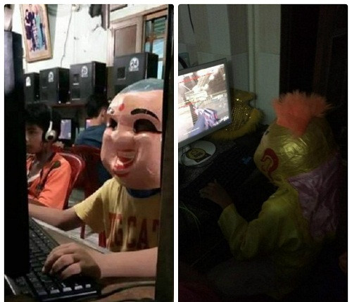 Trung thu ngày một thay đổi, hiện đại và mới mẻ hơn... Trẻ con ngày nay cũng có cách vui chơi, tận hưởng đêm Rằm tháng Tám theo cách rất riêng, rất hiện đại. Những chú cuội, ông địa đi đón trăng rằm trong... quán net tạo ra những hình ảnh khiến dân mạng không thể nhịn cười.