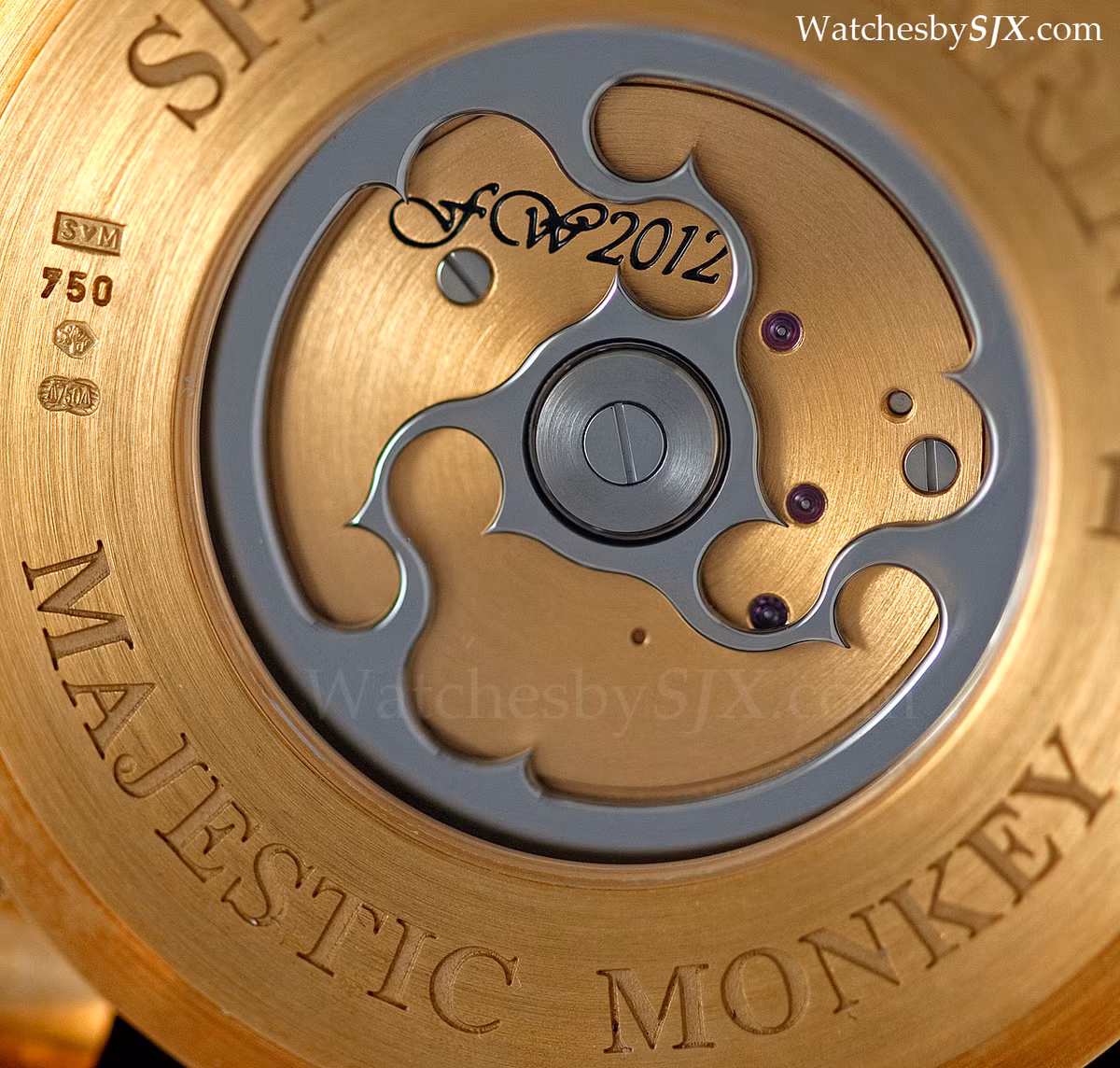 Hình ảnh mặt sau của chiếc đồng hồ độc bản xa xỉ.