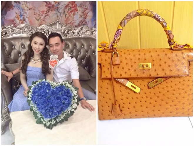 Năm 2014, người mẫu Quỳnh Thư cũng khiến nhiều người ganh tỵ khi cô đăng tải hình ảnh món quà Valentine được bạn trai đại gia tặng. Đó là chiếc túi Hermes có giá hơn 400 triệu đồng.