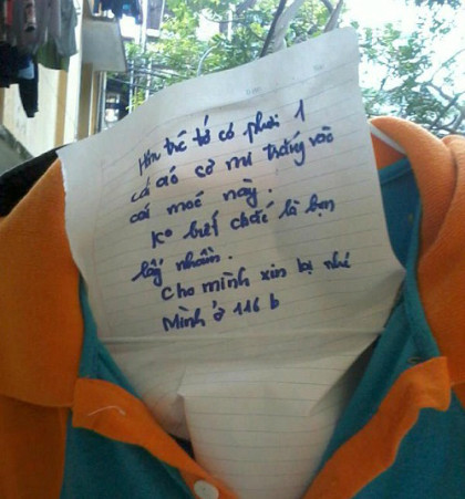 Viết giấy thông báo rất nhẹ nhàng, tình cảm....