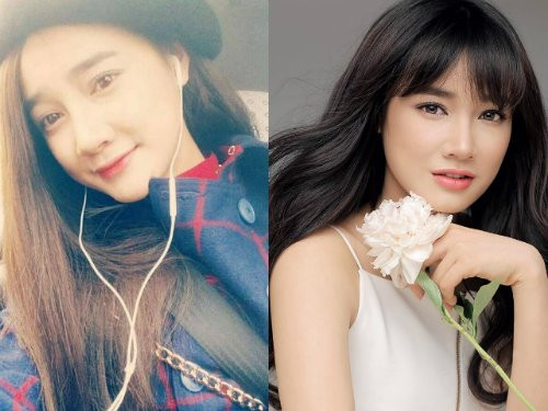 Nhã Phương khoe làn da mộc đẹp tựa thiên sứ. Sau khi trang điểm, gương mặt nữ diễn viên toát lên vẻ đẹp ngọt ngào, mỏng manh của một cô gái mới lớn.