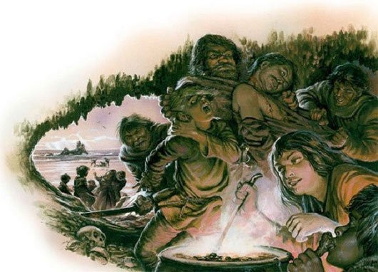 Để có được thức ăn, cả gia đình Sawney gây ra những vụ cướp bóc đẫm máu người dân quanh vùng và những đoàn người di chuyển qua lại địa bàn mà họ sinh sống. Sawney và các thành viên trong gia đình thường phục kích và lấy đi hàng hóa, tiền của của người đi đường. Không những vậy, gia đình Sawney còn bắt các nạn nhân mang về hang tra tấn và giết hại.