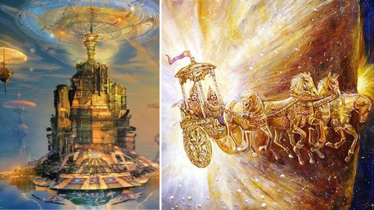 Trong những tài liệu trên, các “vimanas” được mô tả là cỗ xe của các vị thần và một số các á thần khác.