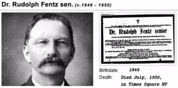 Một lá thư từ Philadelphia gửi tới địa chỉ trên có đề ngày tháng từ 6/1876 và một tấm thẻ đồng mang tên một quán rượu không còn tồn tại ở New York cũng được tìm thấy trong trang phục của Rudolph Fentz.