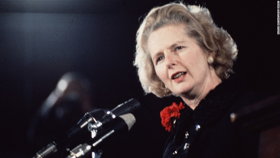 Dưới sự lãnh đạo của bà Thatcher, đảng Bảo thủ dịch chuyển về cánh hữu, kêu gọi tư nhân hóa các ngành công nghiệp quốc gia và cương quyết bảo vệ lợi ích của Anh ở ngoại quốc.